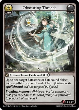 Obscuring Threads — Guo Jia Re: Collection, Heaven’s Favored Grand Archive TCG card by Primea Studio