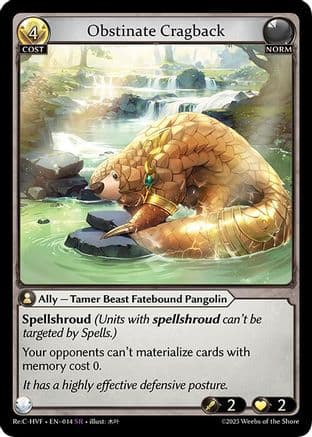 Obstinate Cragback — Grand Archive TCG card