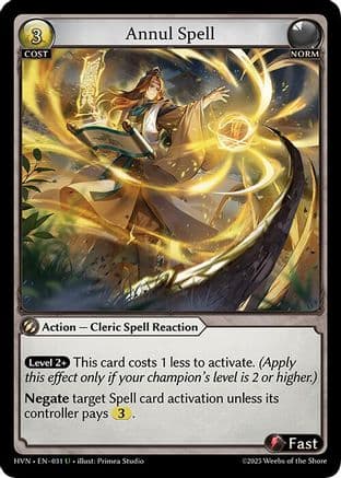 Annul Spell — Abyssal Heaven Grand Archive TCG card by Primea Studio