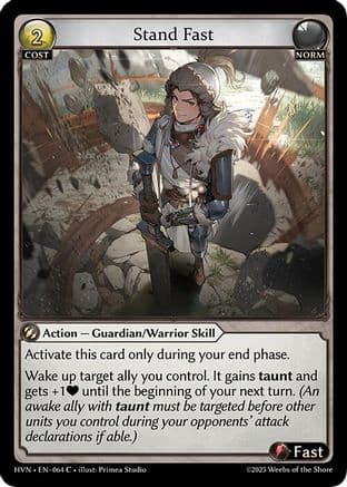 Stand Fast — Abyssal Heaven Grand Archive TCG card by Primea Studio