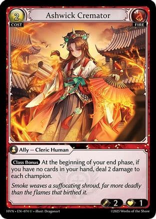 Ashwick Cremator — Abyssal Heaven Grand Archive TCG card by Dragonart