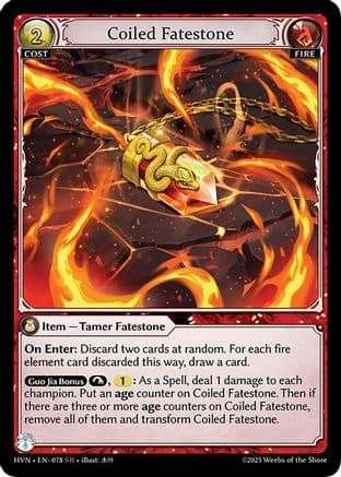 Coiled Fatestone // Serpentine Judicator — Abyssal Heaven