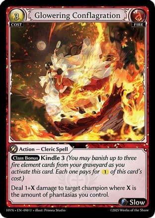Glowering Conflagration — Abyssal Heaven Grand Archive TCG card by Primeira Studio