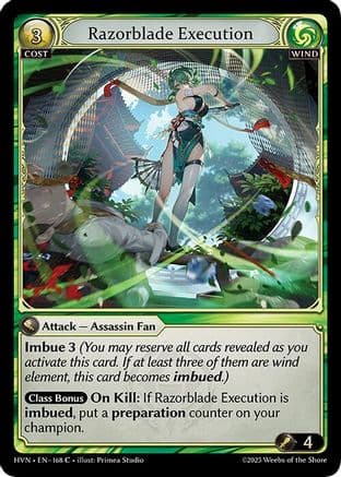 Razorblade Execution — Abyssal Heaven Grand Archive TCG card by Primer Studio