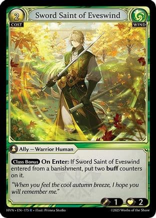 Sword Saint of Eveswind — Abyssal Heaven Grand Archive TCG card by Primer Studio