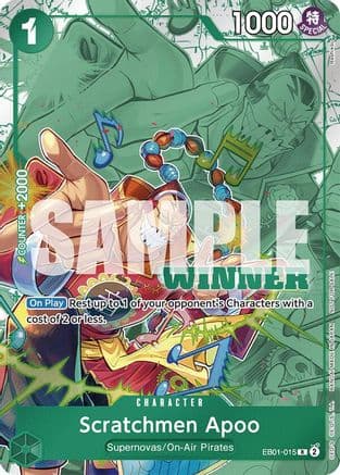 Scratchmen Apoo (Winner Pack 2025 Vol. 2) — One Piece Promotion Cards