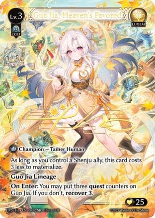 Guo Jia, Heaven's Favored (CSR)