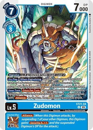 Zudomon — Starter Deck 21: Hero of Hope Digimon Card Game card by Souichirou Gunjima