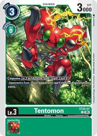 Tentomon — Starter Deck 20: Protector of Light Digimon Card Game card by GOSSAN