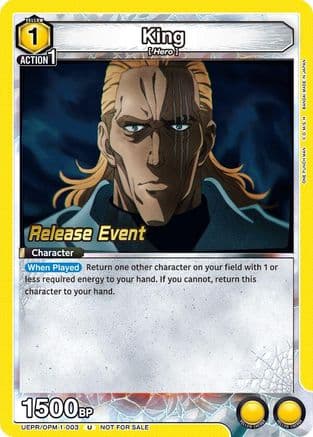 King (003) — UE06BT: One Punch Man Release Event Cards