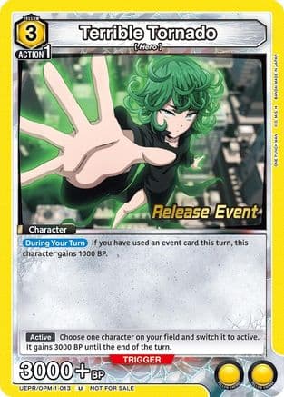 Terrible Tornado (013) — UE06BT: One Punch Man Release Event Cards