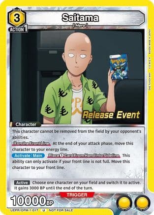 Saitama (017) — UE06BT: One Punch Man Release Event Cards