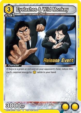 Eyelashes & Wild Monkey — UE06BT: One Punch Man Release Event Cards