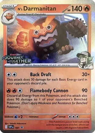 N's Darmanitan - 181 (Prerelease) — SV: Scarlet & Violet Promo Cards