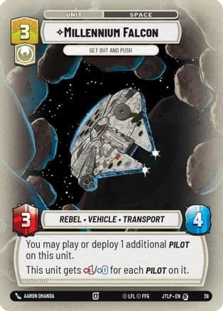 Millennium Falcon - Get Out And Push (Foil) — Jump to Lightspeed - Weekly Play Promos