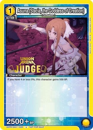 Asuna (Stacia, the Goddess of Creation) (Judge Pack) — Union Arena Promotion Cards