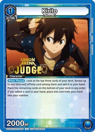 Kirito (040) (Judge Pack) — Union Arena Promotion Cards