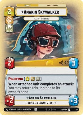 Anakin Skywalker - I'll Try Spinning (Foil) — Jump to Lightspeed - Weekly Play Promos
