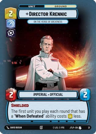Director Krennic - On the Verge of Greatness (Foil) — Jump to Lightspeed - Weekly Play Promos