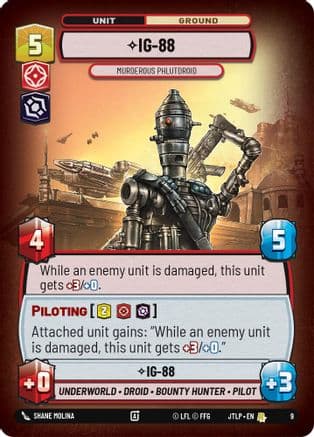 IG-88 - Murderous Phlutdroid — Jump to Lightspeed - Weekly Play Promos Star Wars: Unlimited card by Shane Molina