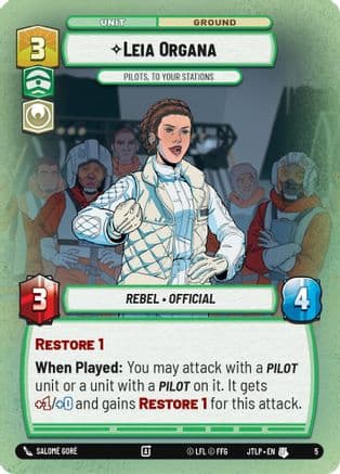 Leia Organa - Pilots, To Your Stations — Jump to Lightspeed - Weekly Play Promos