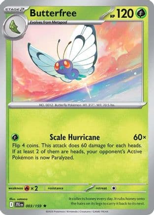 Butterfree — SV09: Journey Together Pokémon TCG card by ryoma uratsuka