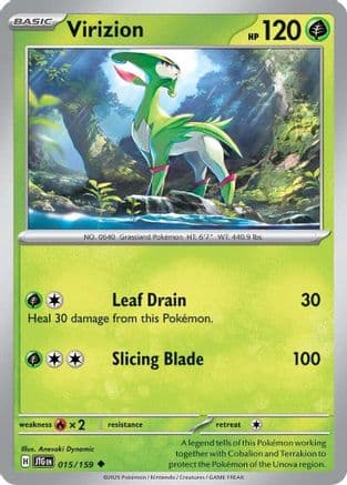 Virizion — SV09: Journey Together Pokémon TCG card by Atsuko Nishida