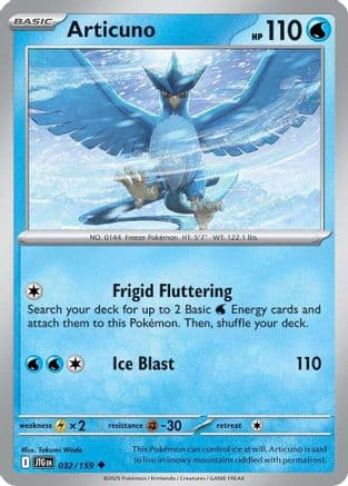 Articuno - 032/159 — SV09: Journey Together Pokémon TCG card by Takumi Wada