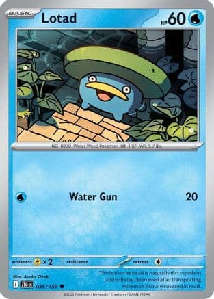 Lotad — SV09: Journey Together Pokémon TCG card by Atsuko Nishida