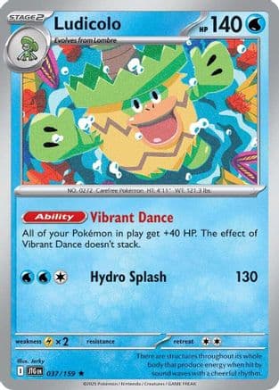Ludicolo — SV09: Journey Together Pokémon TCG card by kawayoo