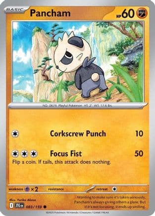 Pancham — SV09: Journey Together Pokémon TCG card by Uta