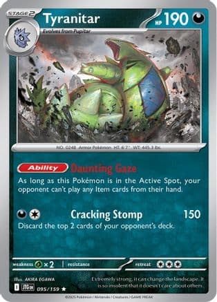 Tyranitar — SV09: Journey Together Pokémon TCG card by AKIRA EGAWA