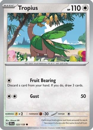 Tropius — SV09: Journey Together Pokémon TCG card by Atsuko Nishida
