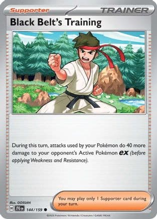Black Belt's Training - 144/159 — SV09: Journey Together Pokémon TCG card by GOSSAN