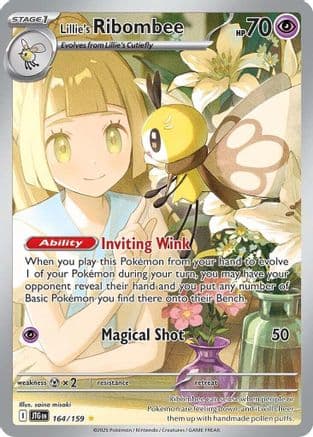 Lillie's Ribombee - 164/159 — SV09: Journey Together Pokémon TCG card by Hasuno