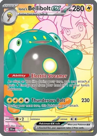 Iono's Bellibolt ex - 172/159 — SV09: Journey Together
