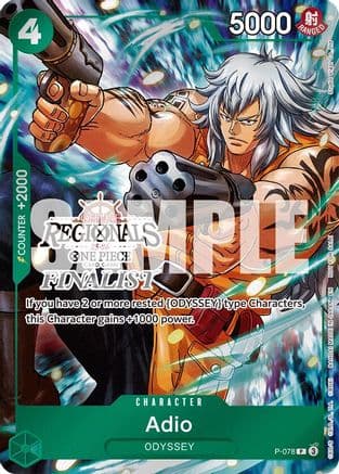 Adio (Regional Finalist Card Set 2025 Vol.1) — One Piece Promotion Cards