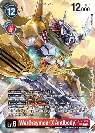 WarGreymon (X Antibody) (Rare Pull) — World Convergence