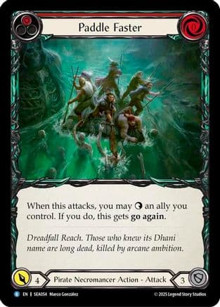 Paddle Faster — High Seas Flesh and Blood card by Marco Gonzalez