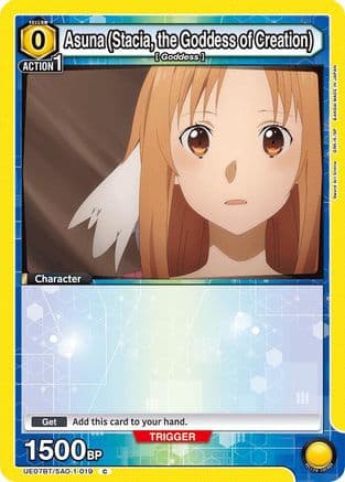 Asuna (Stacia, the Goddess of Creation) (019) (Box Topper Foil) — UE07BT: Sword Art Online