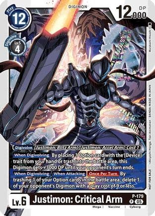 Justimon: Critical Arm (Store Tournament 2025 Vol.2 Participation Pack) — Digimon Promotion Cards