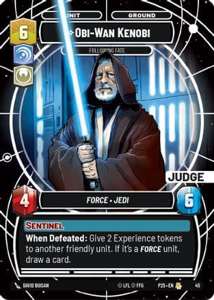 Obi-Wan Kenobi - Following Fate — Judge Promos Star Wars: Unlimited card by Borja Pindado