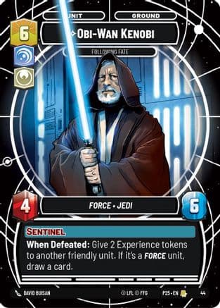 Obi-Wan Kenobi - Following Fate — Organized Play Promos Star Wars: Unlimited card by David Buisan
