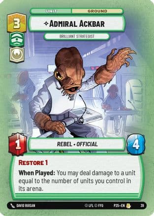 Admiral Ackbar - Brilliant Strategist — Organized Play Promos