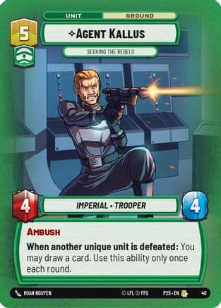 Agent Kallus - Seeking the Rebels — Organized Play Promos Star Wars: Unlimited card by HOAN NGUYEN