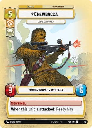 Chewbacca - Loyal Companion — Organized Play Promos Star Wars: Unlimited card by Steve Morris