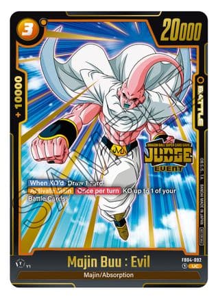 Majin Buu : Evil (Judge Pack (Event Judge) 03) — Tournament and Championship Promos