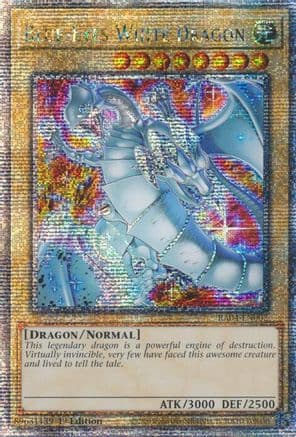 Blue-Eyes White Dragon (New Art) (Quarter Century Secret Rare) — Quarter Century Stampede