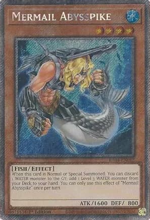 Mermail Abysspike (Platinum Secret Rare) — Quarter Century Stampede