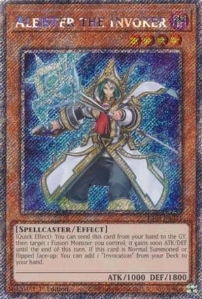 Aleister the Invoker (Alternate Art) (Platinum Secret Rare) — Quarter Century Stampede